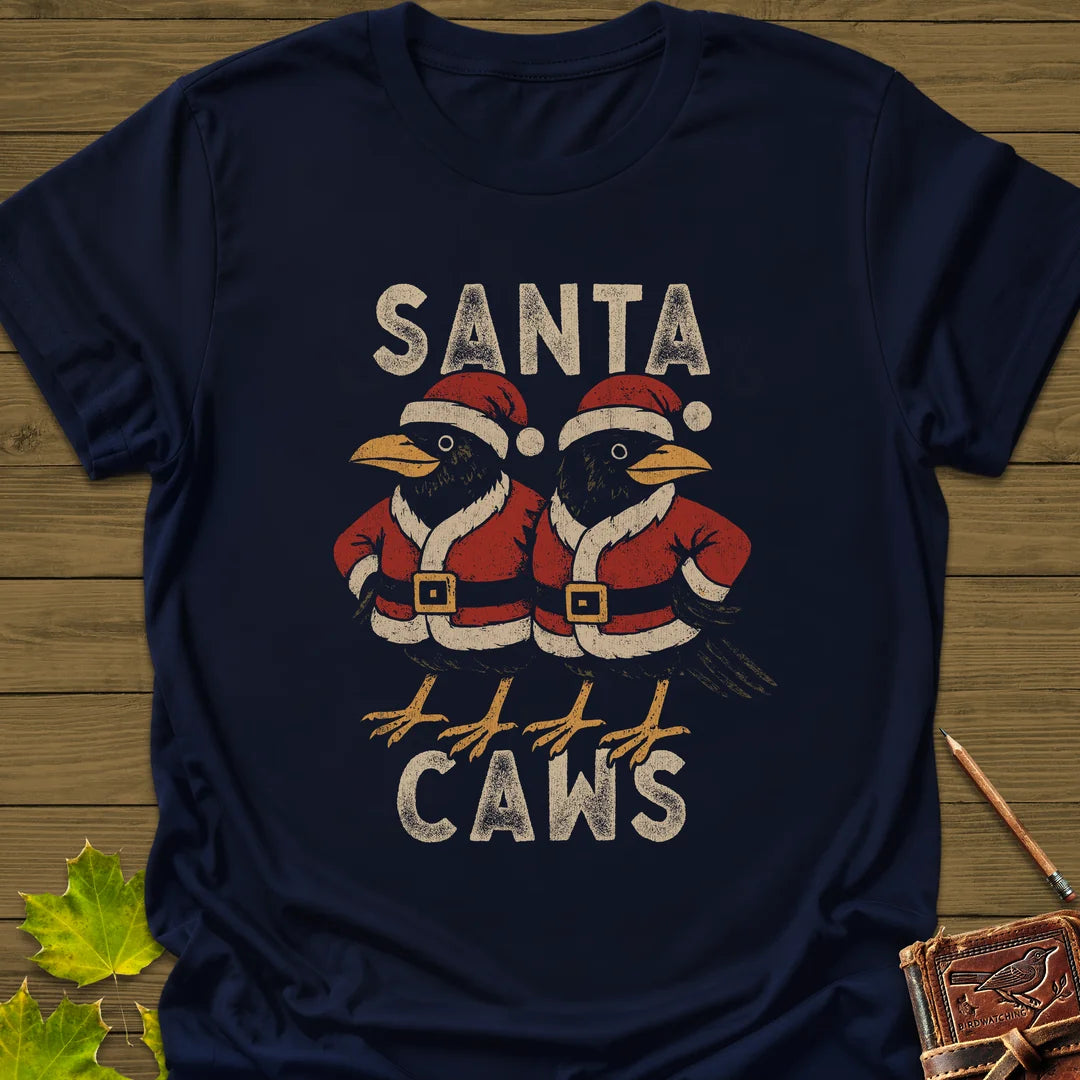 Santa Caws T-Shirt in Navy
