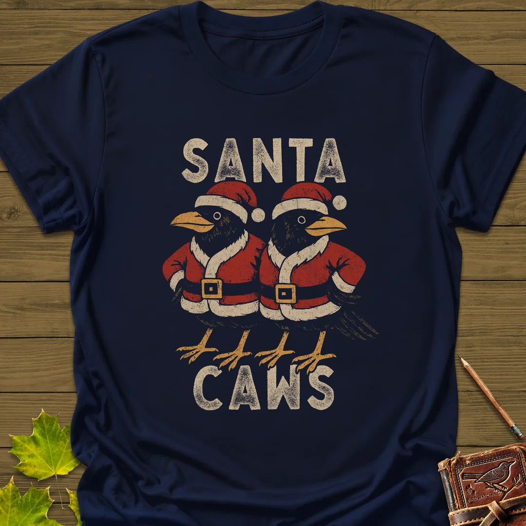 Santa Caws T-Shirt in Navy