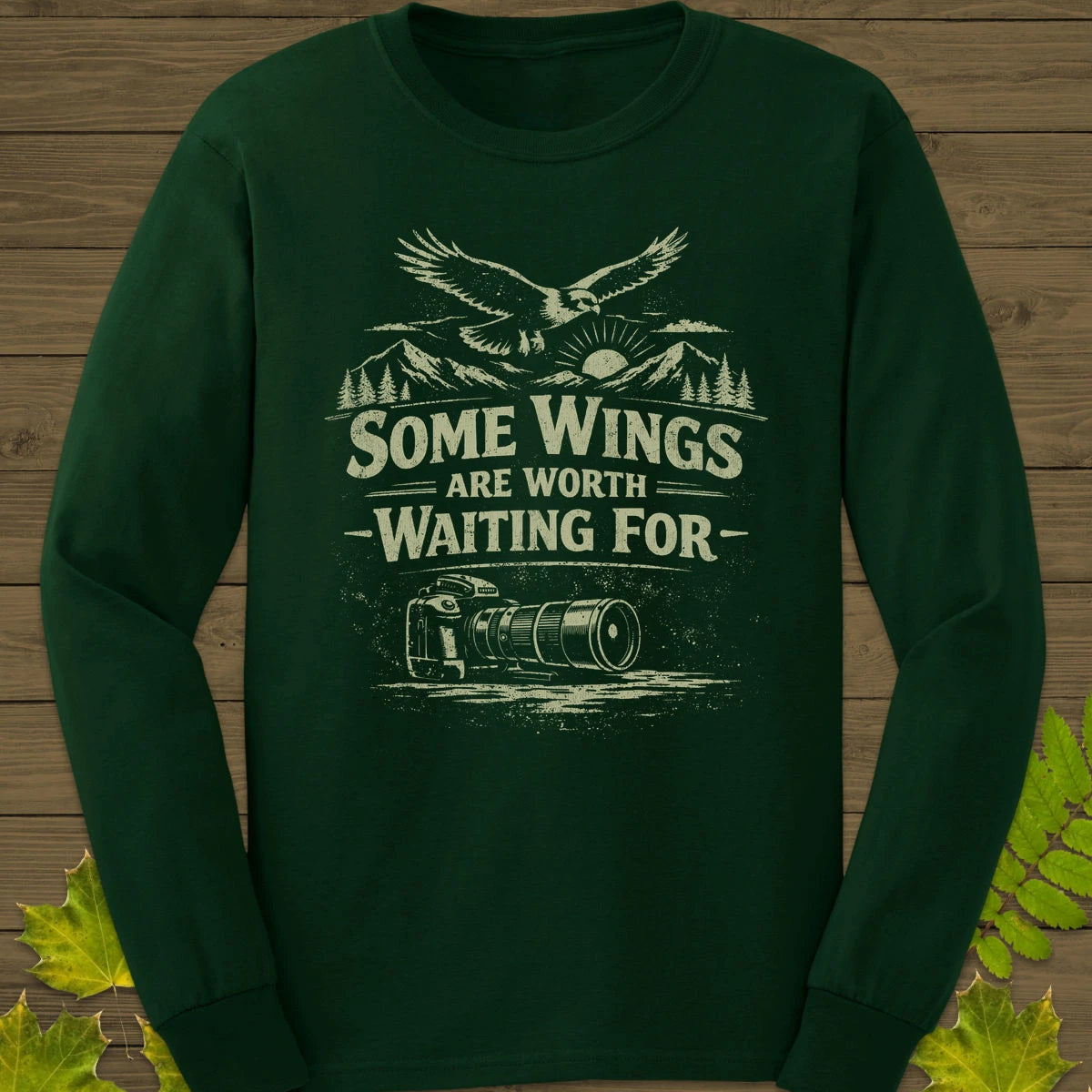 Some Wings Long Sleeve Forest Green