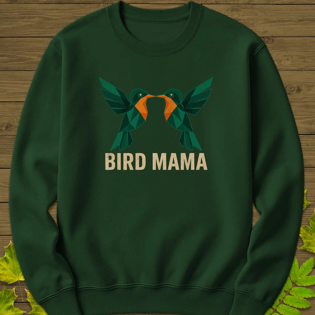 Bird Mama Sweatshirt in Forest Green