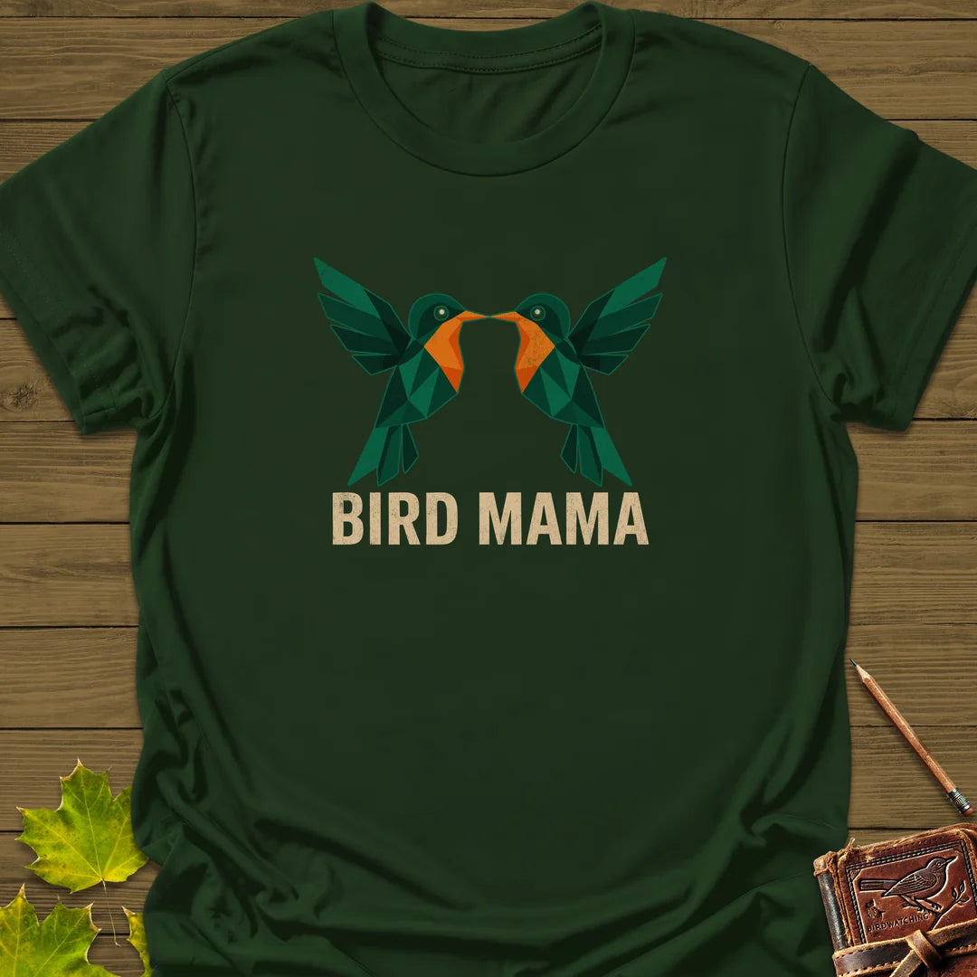 Bird Mama T-Shirt in Forest Green