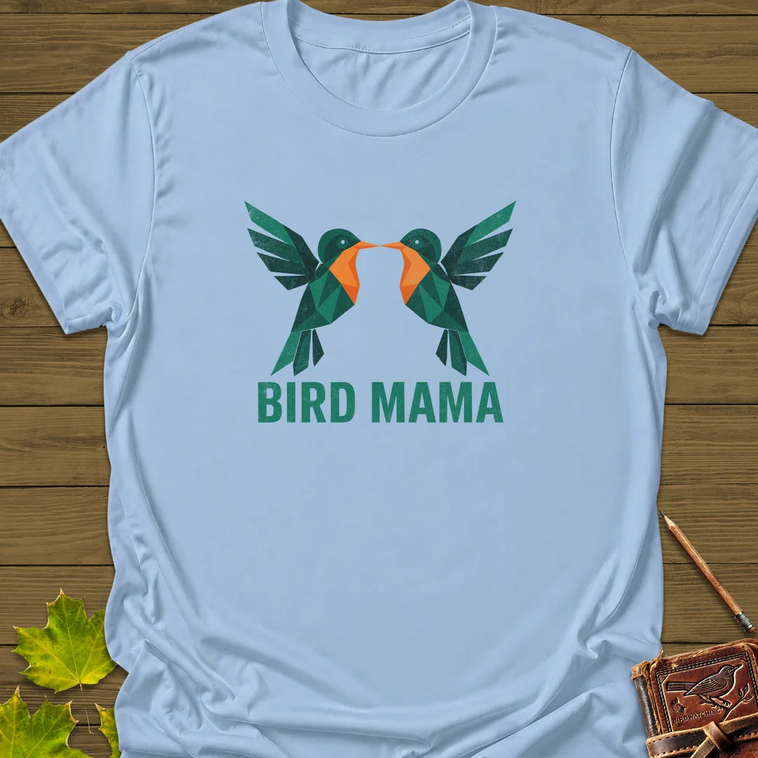 Bird Mama T-Shirt in Light Blue
