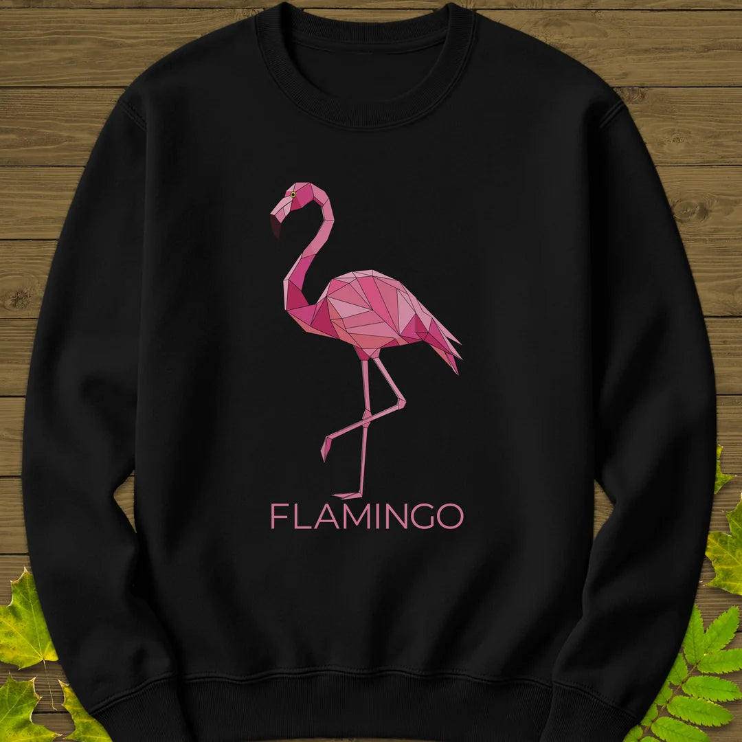 Flamingo Flair Sweatshirt in Black