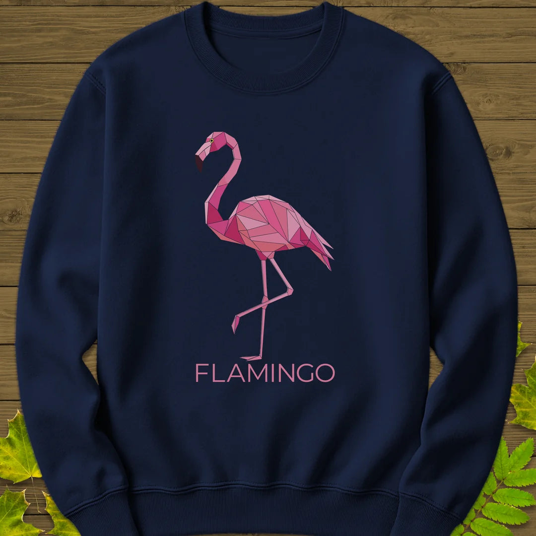 Flamingo Flair Sweatshirt in Navy