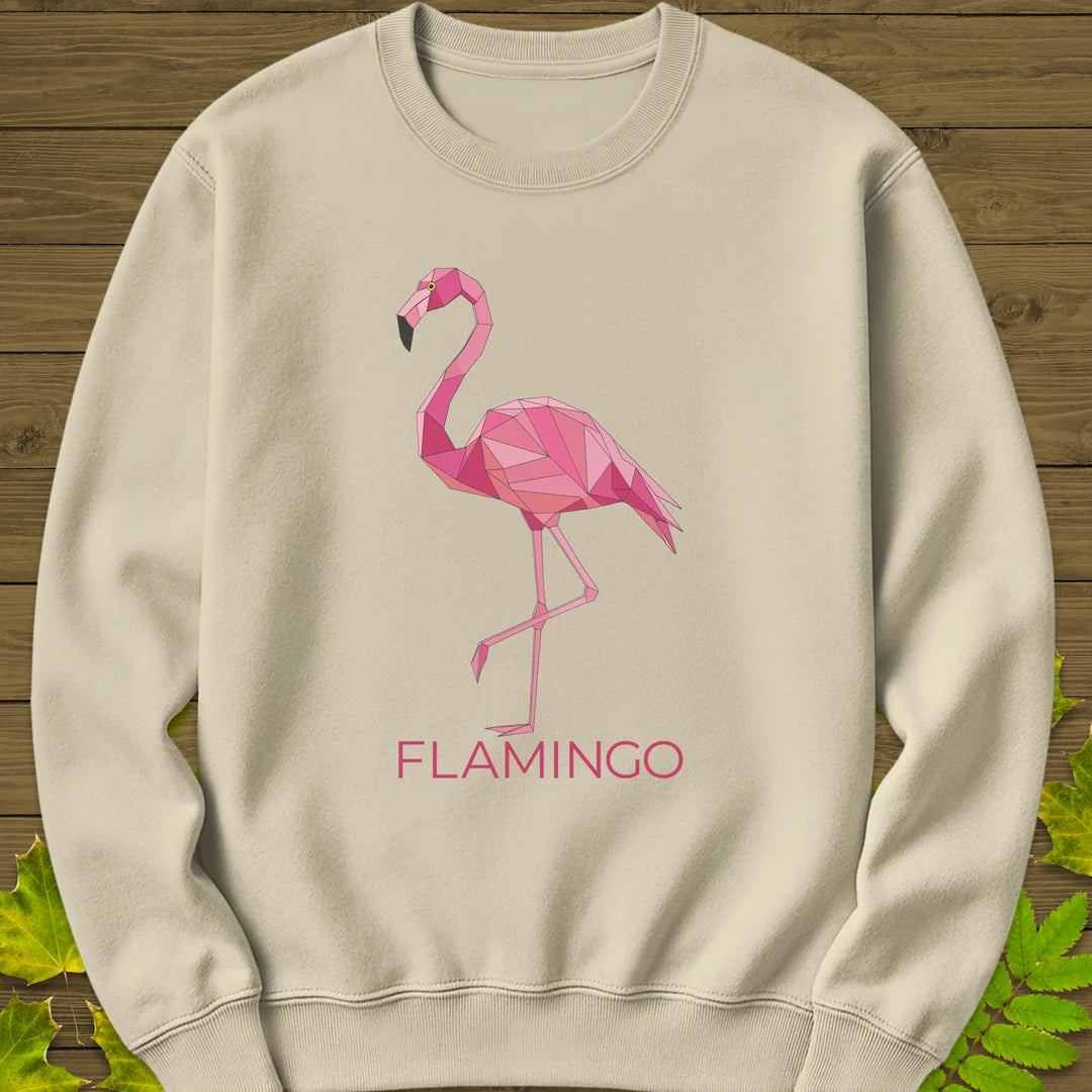 Flamingo Flair Sweatshirt in Sand