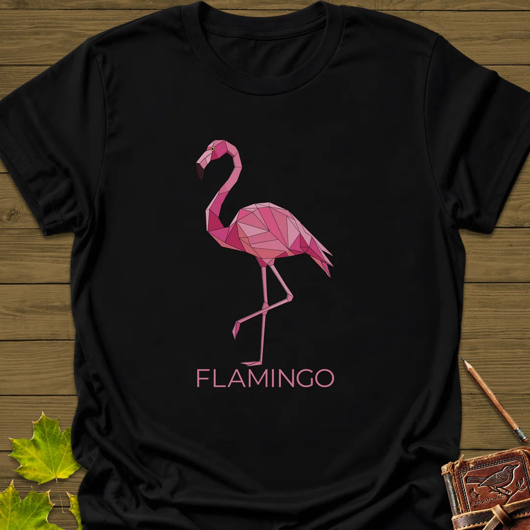 Flamingo Flair T-Shirt in Black