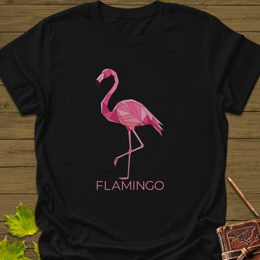 Flamingo Flair T-Shirt in Black