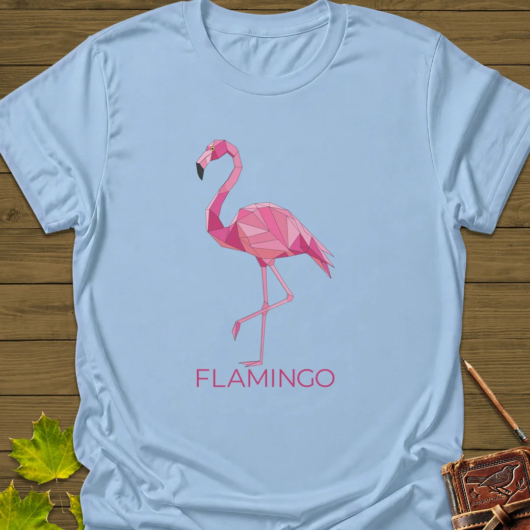 Flamingo Flair T-Shirt in Light Blue