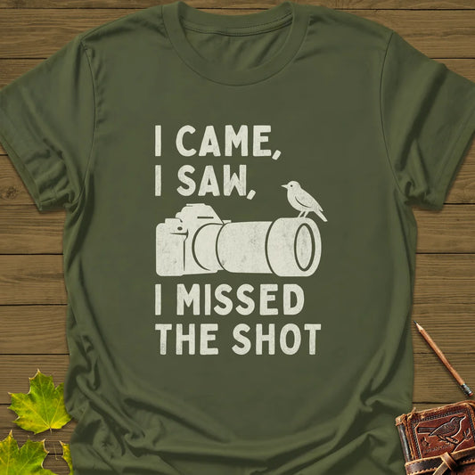 Missed The Shot T-Shirt in Military Green