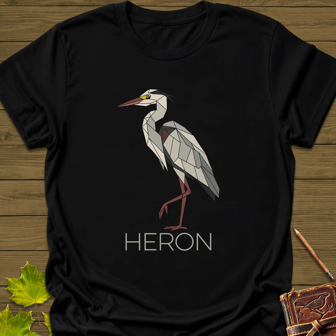 Heron Haze T-Shirt in Black