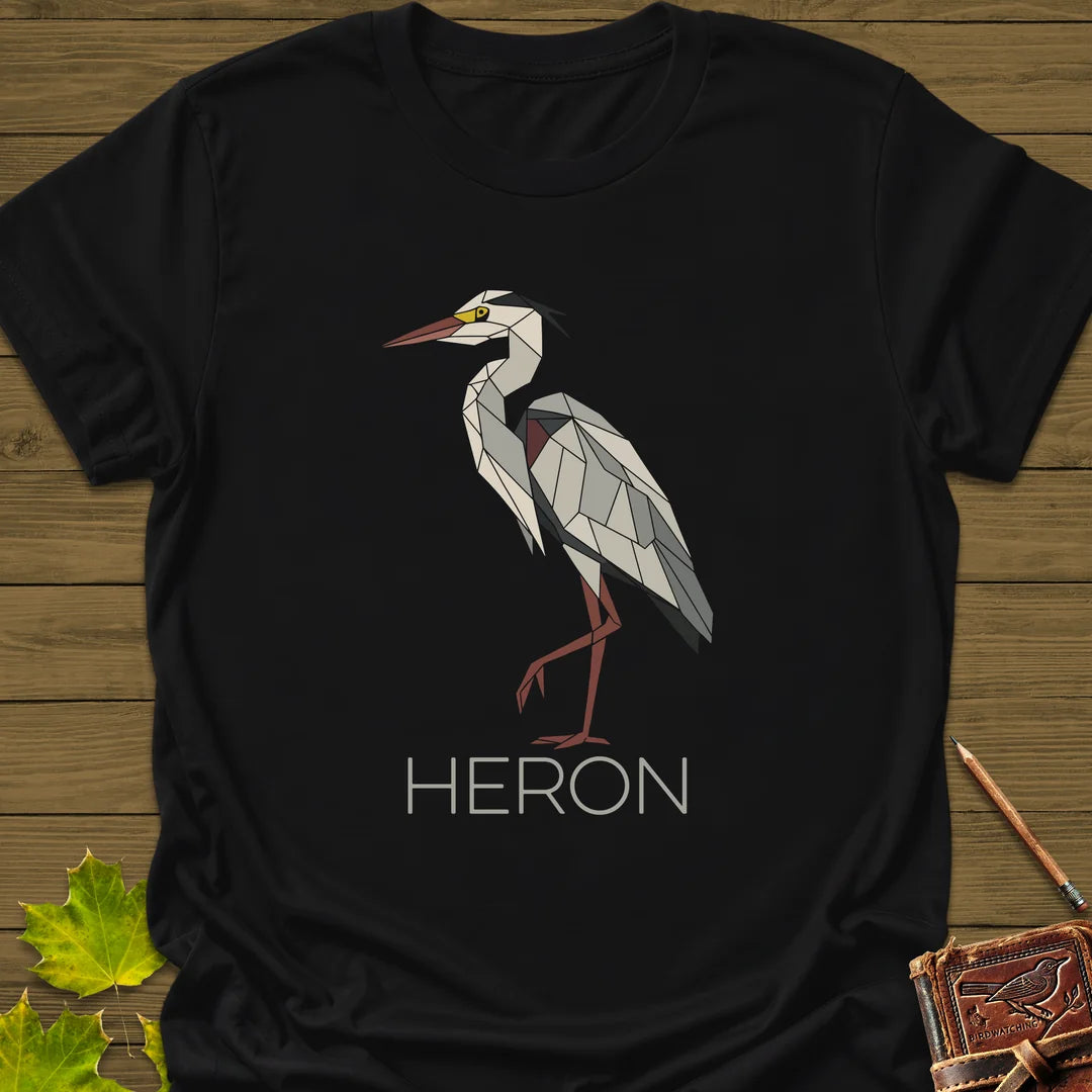 Heron Haze T-Shirt in Black
