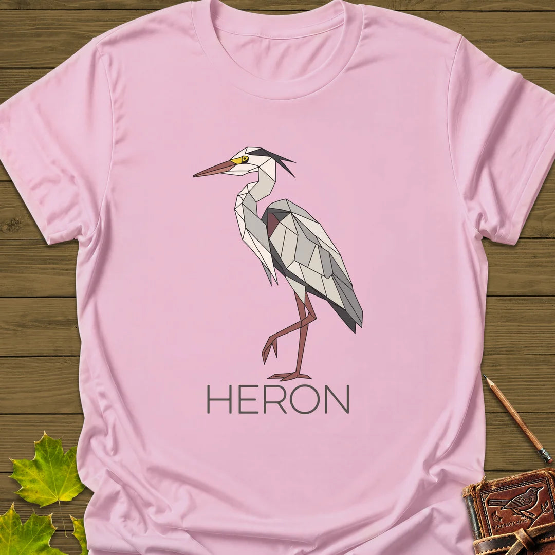 Heron Haze T-Shirt in Light Pink