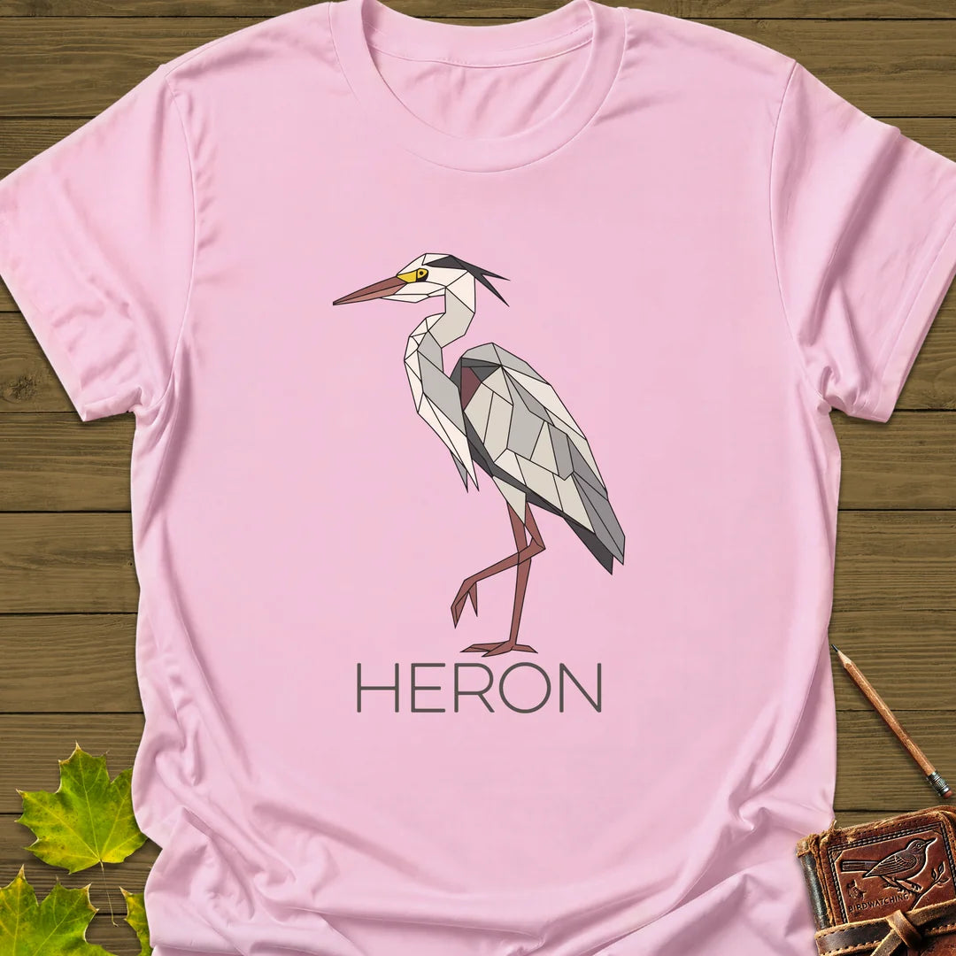 Heron Haze T-Shirt in Light Pink