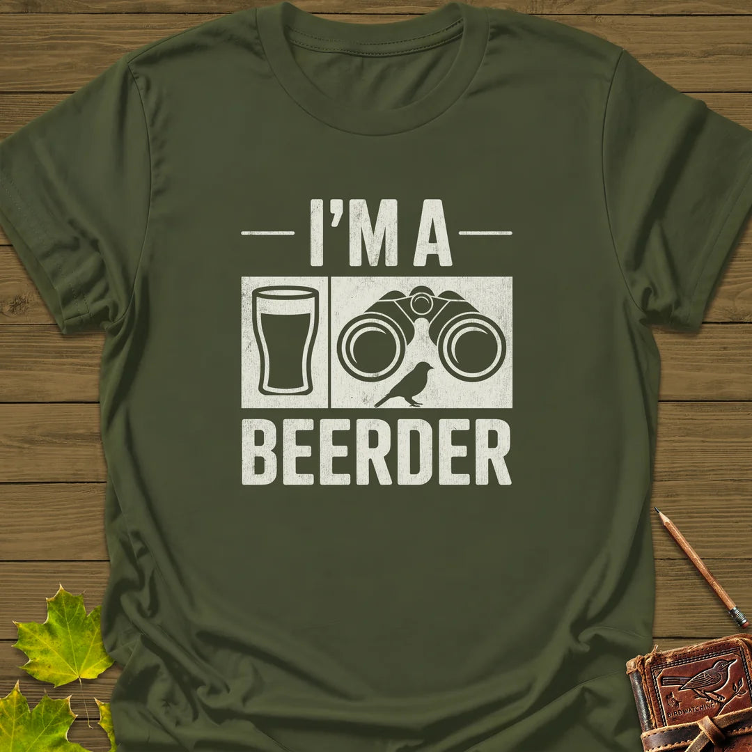 I'm A Beerder T-Shirt in Military Green