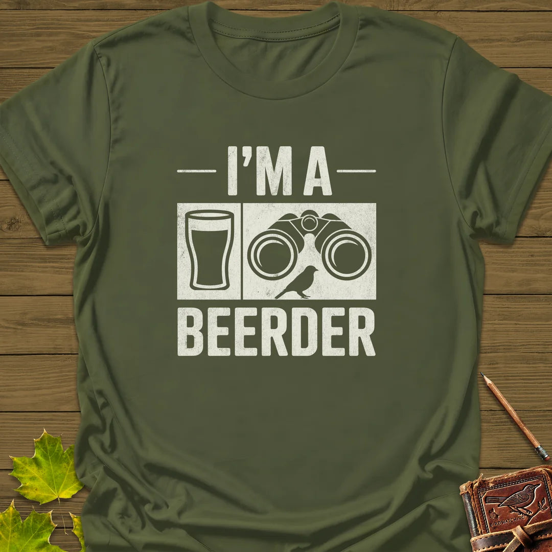 I'm A Beerder T-Shirt in Military Green