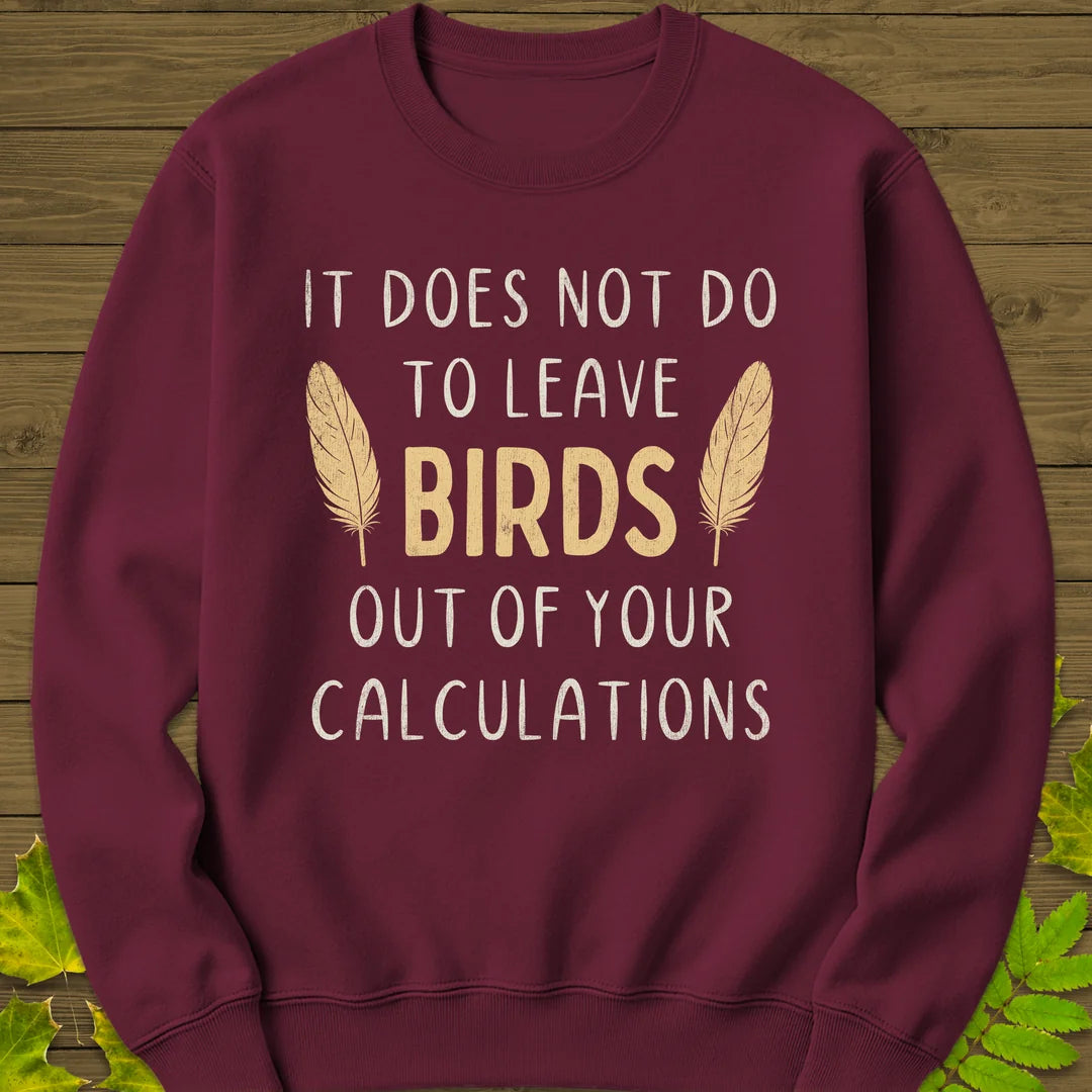 Bird Calculations Sweatshirt in Maroon
