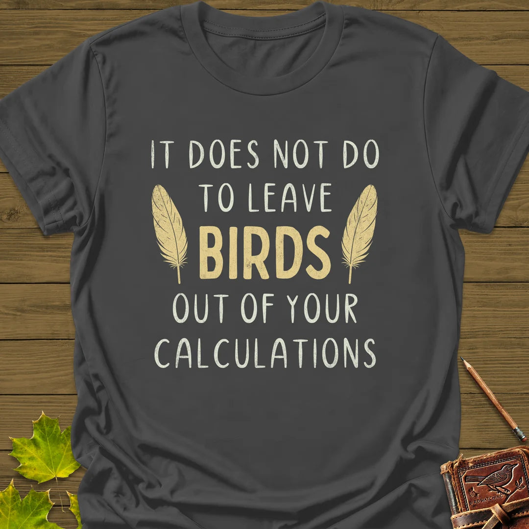 Bird Calculations T-Shirt in Charcoal
