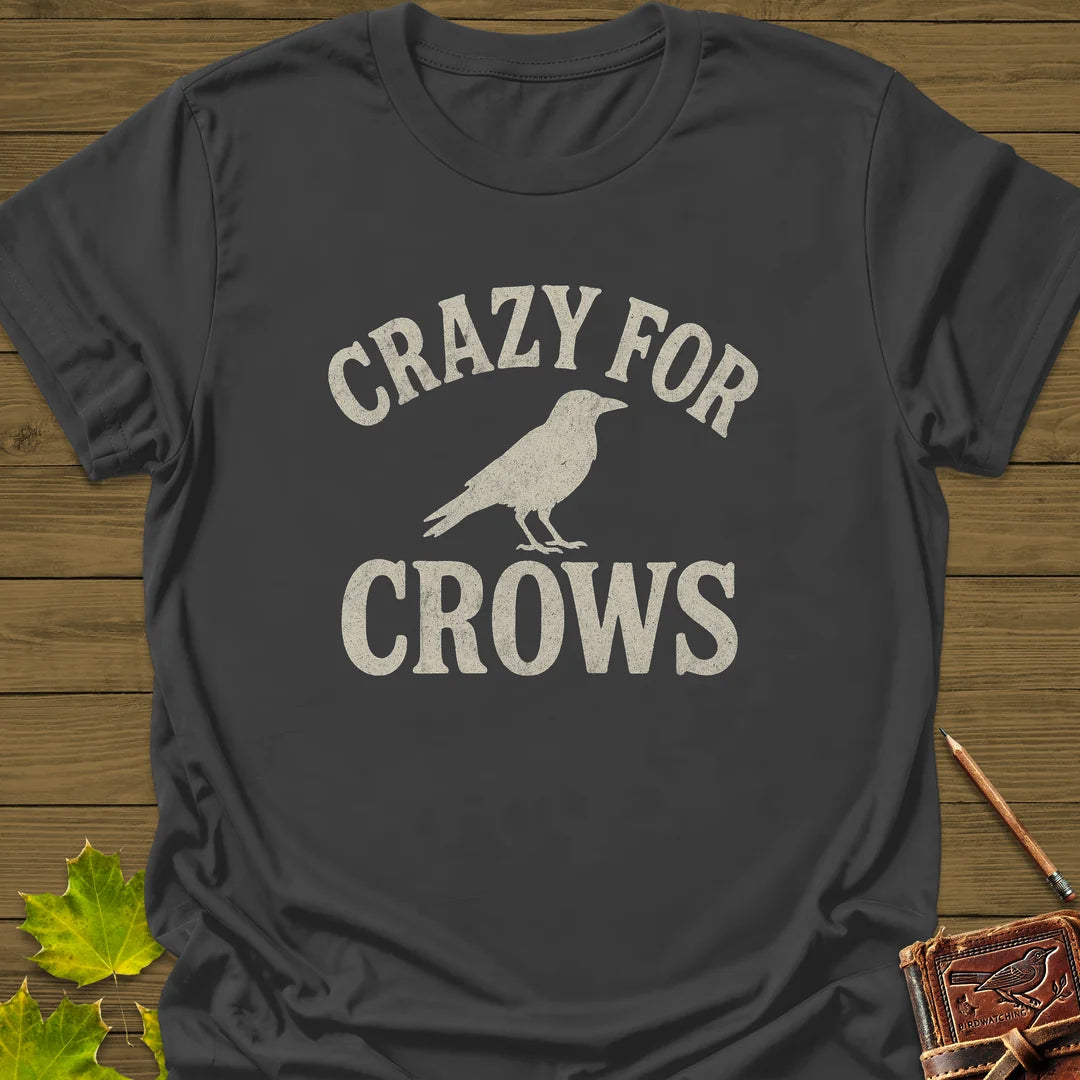 Crazy For Crows T-Shirt in Charcoal