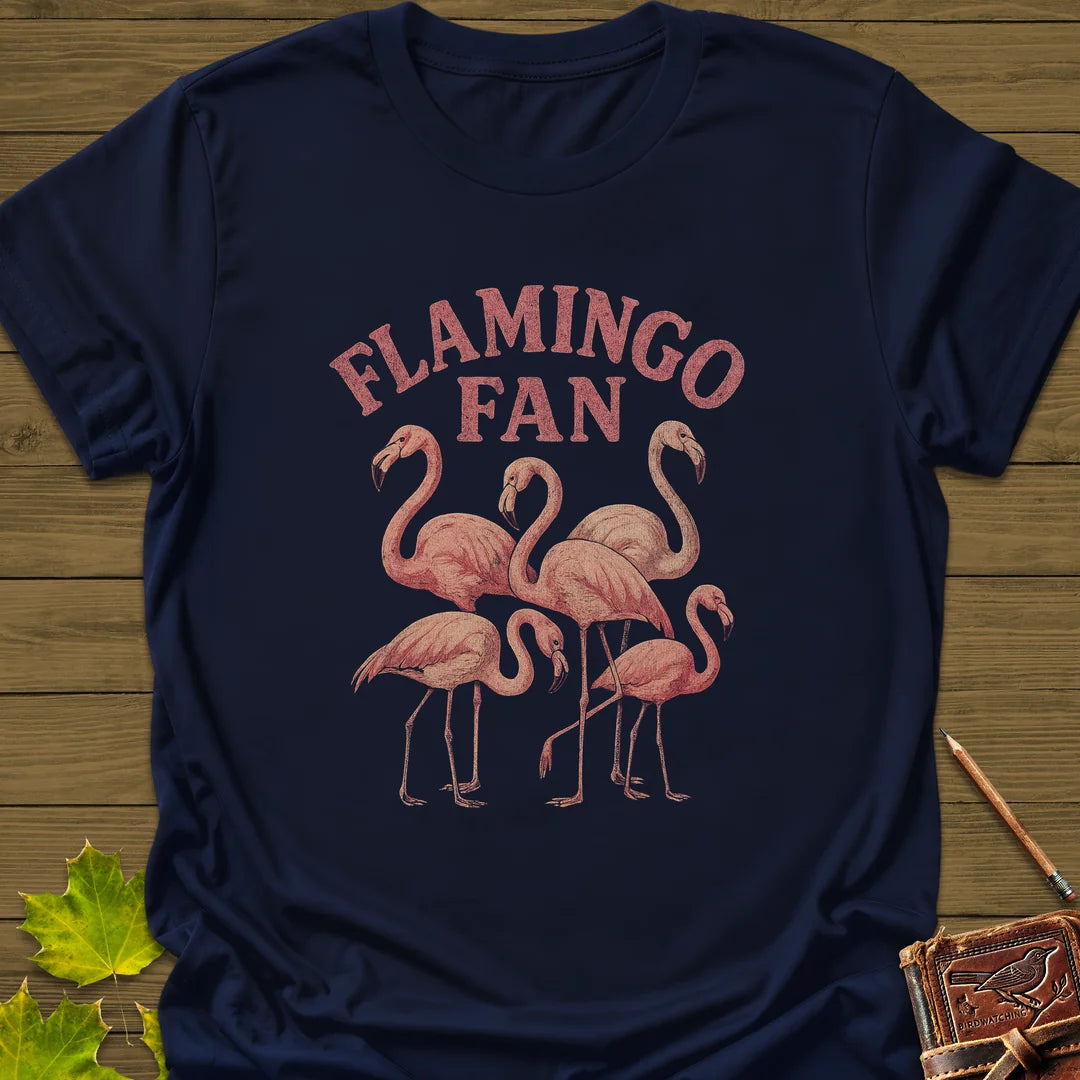 Flamingo Fan T-Shirt in Navy