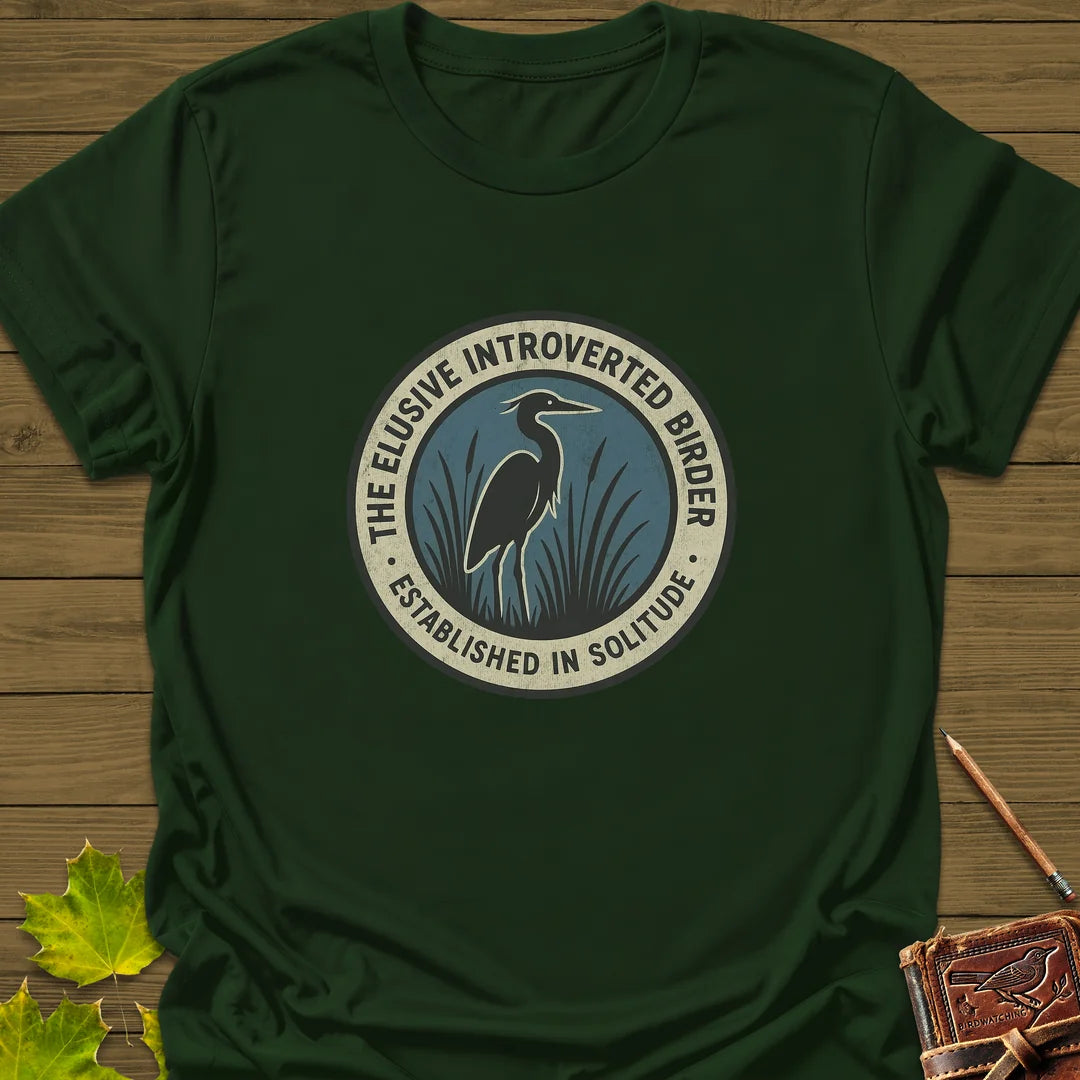 Elusive Birder T-Shirt in Forest Green