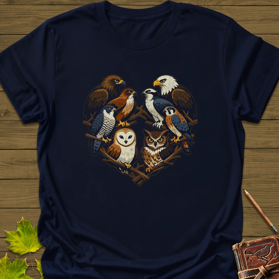 Heart Full Of Raptors T-Shirt in Navy