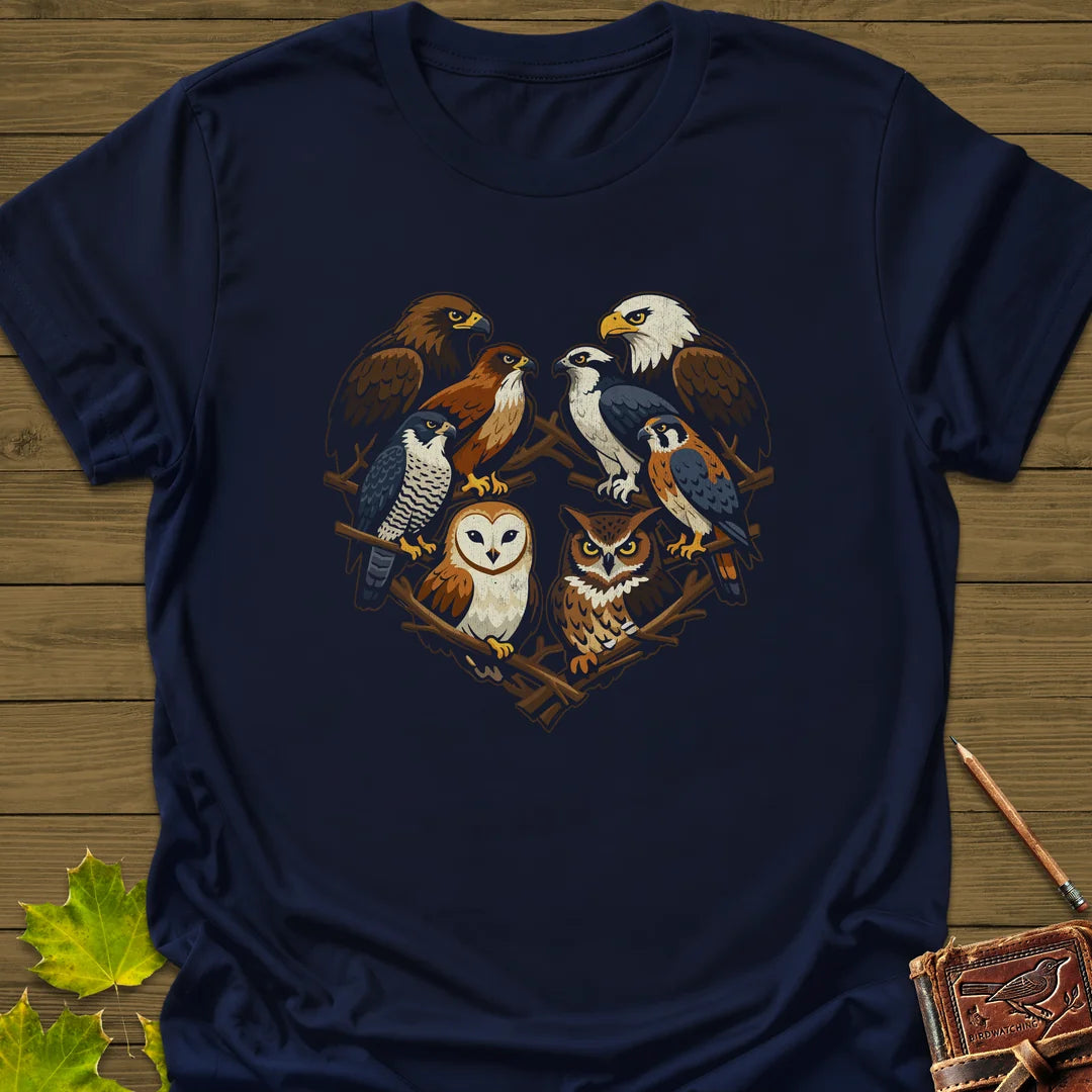 Heart Full Of Raptors T-Shirt in Navy