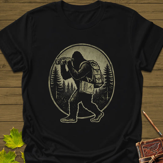Bigfoot Birder T-Shirt in Black
