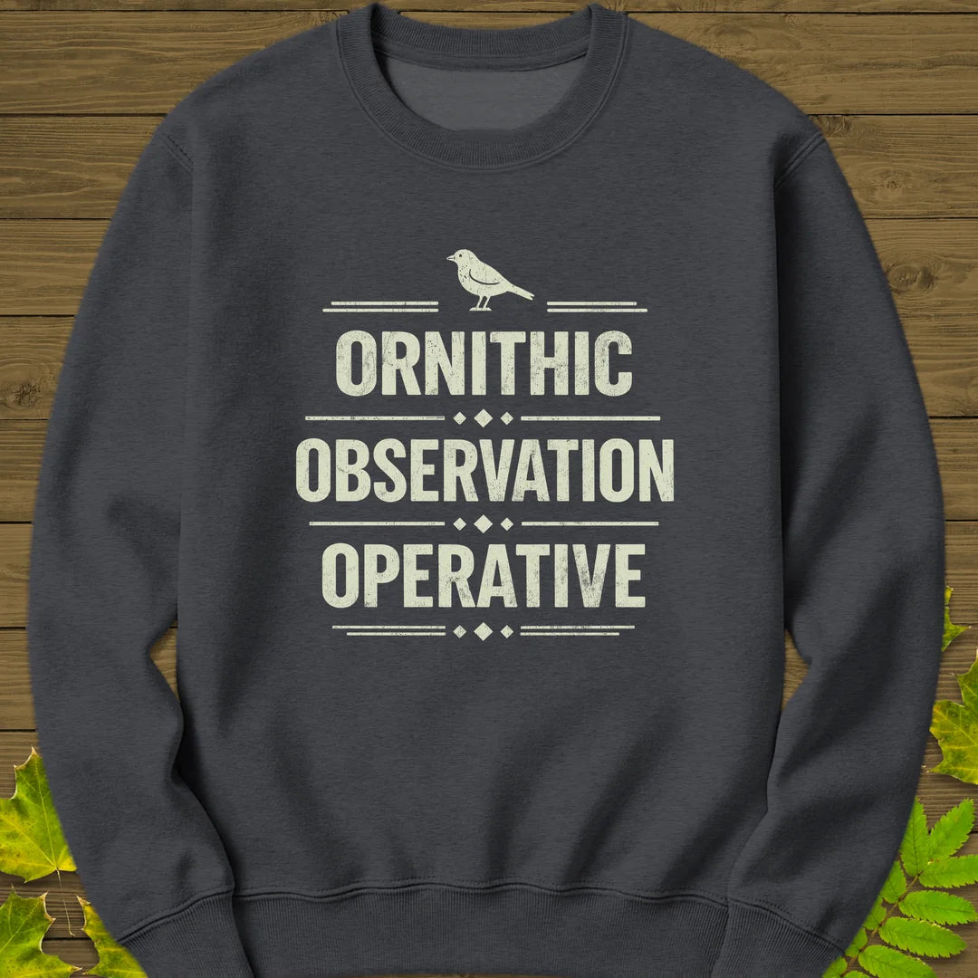 Ornithic Observation Sweatshirt in Dark Heather