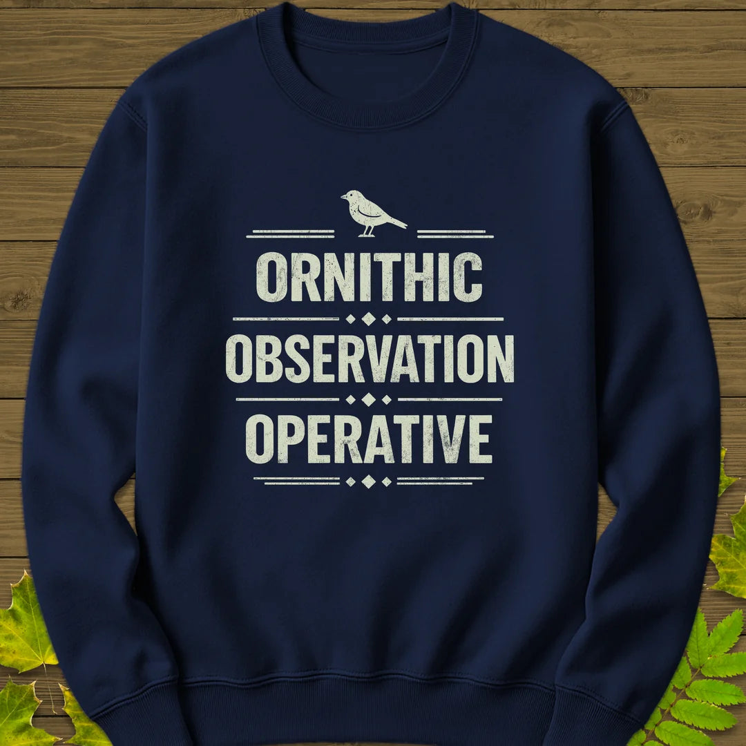 Ornithic Observation Sweatshirt in Navy