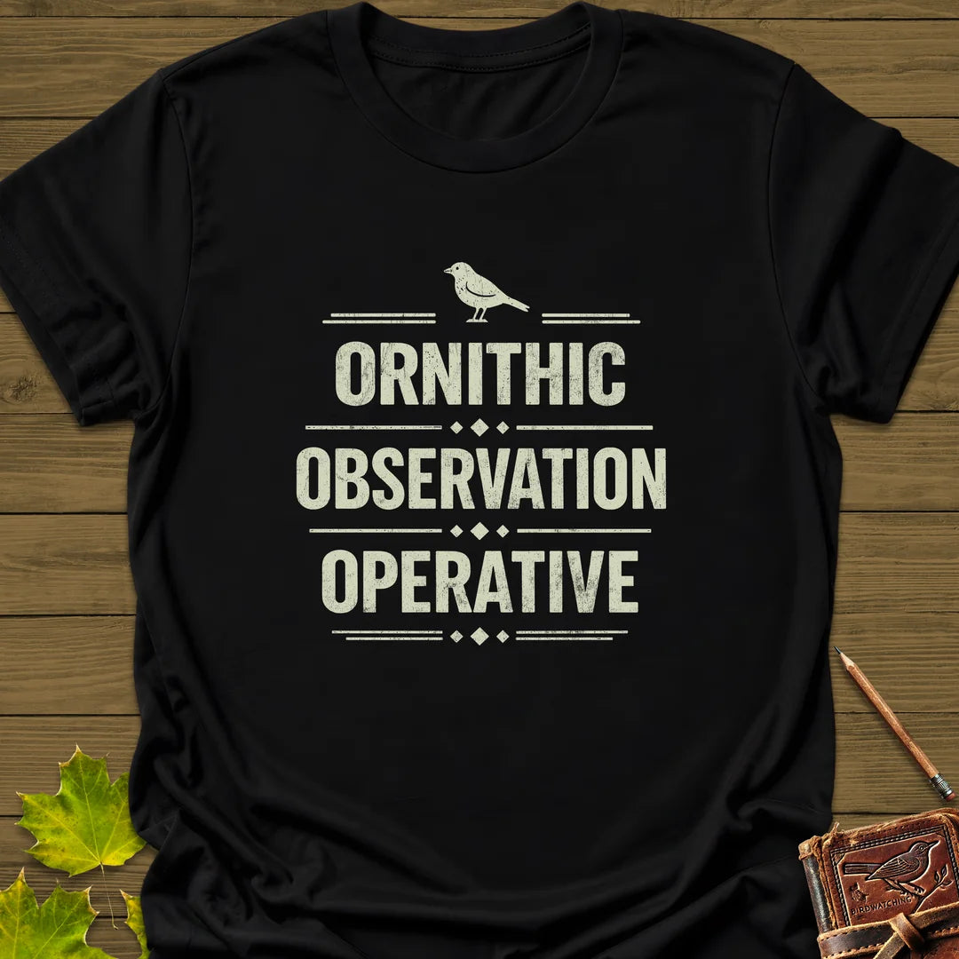Ornithic Observation T-Shirt in Black