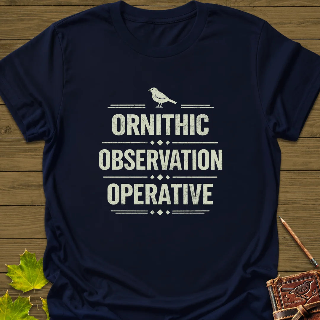 Ornithic Observation T-Shirt in Navy