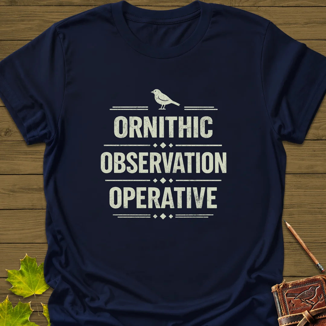 Ornithic Observation T-Shirt in Navy