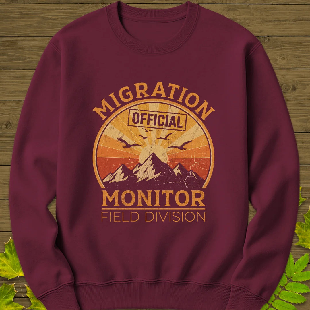 Migration Monitor Sweatshirt in Maroon