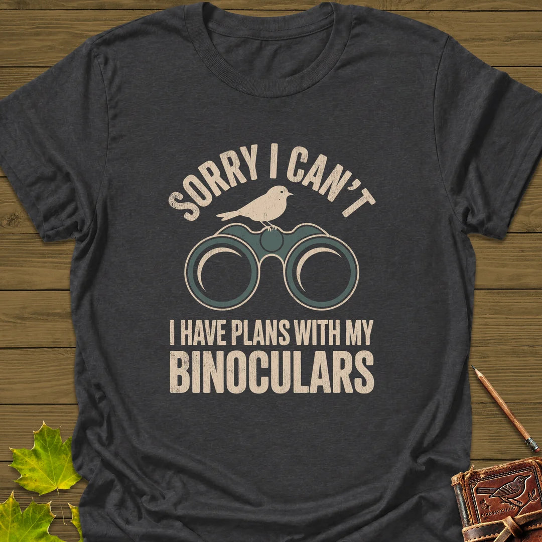 Binoculars Plan T-Shirt in Dark Heather