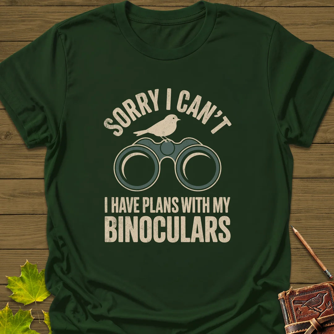 Binoculars Plan T-Shirt in Forest Green