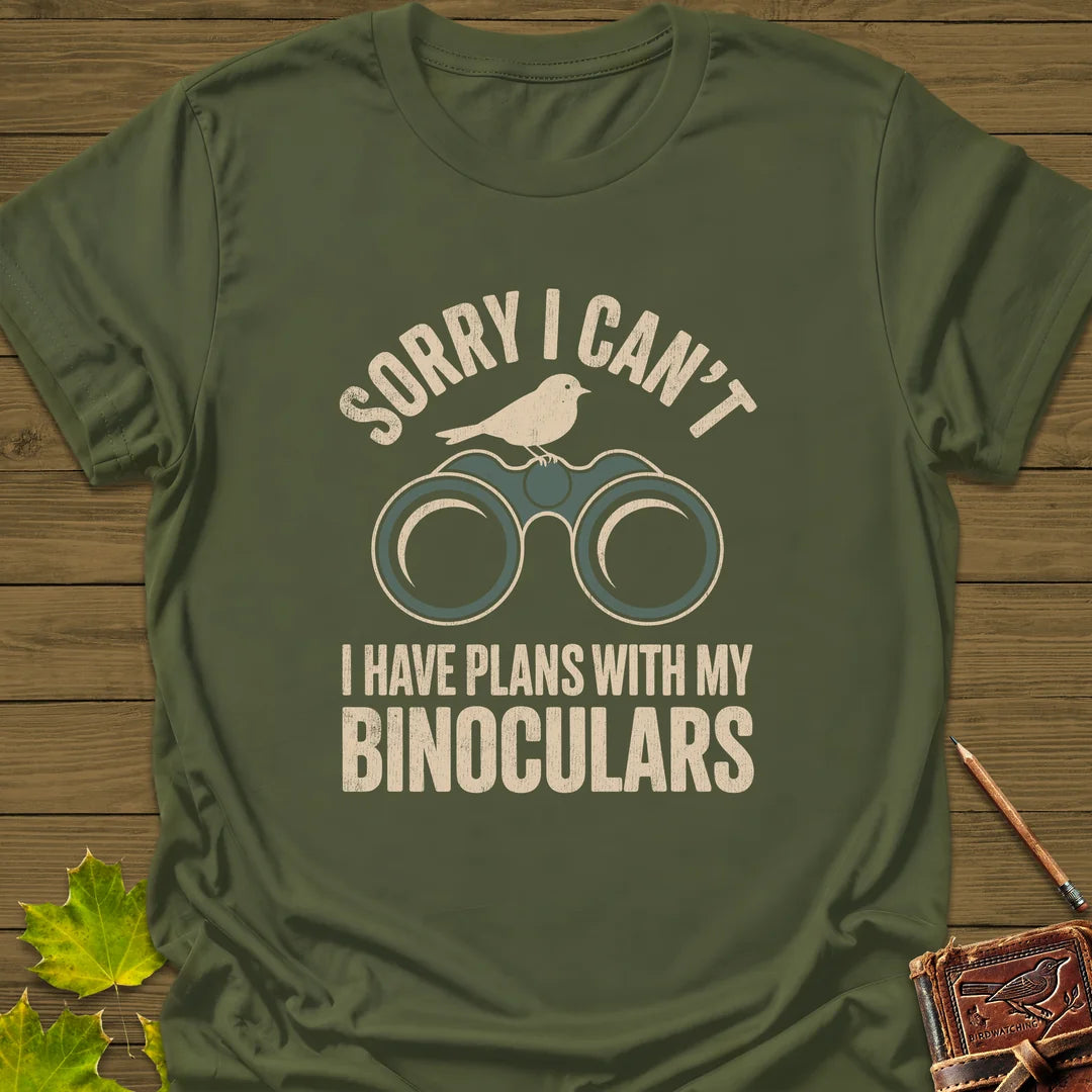 Binoculars Plan T-Shirt in Military Green