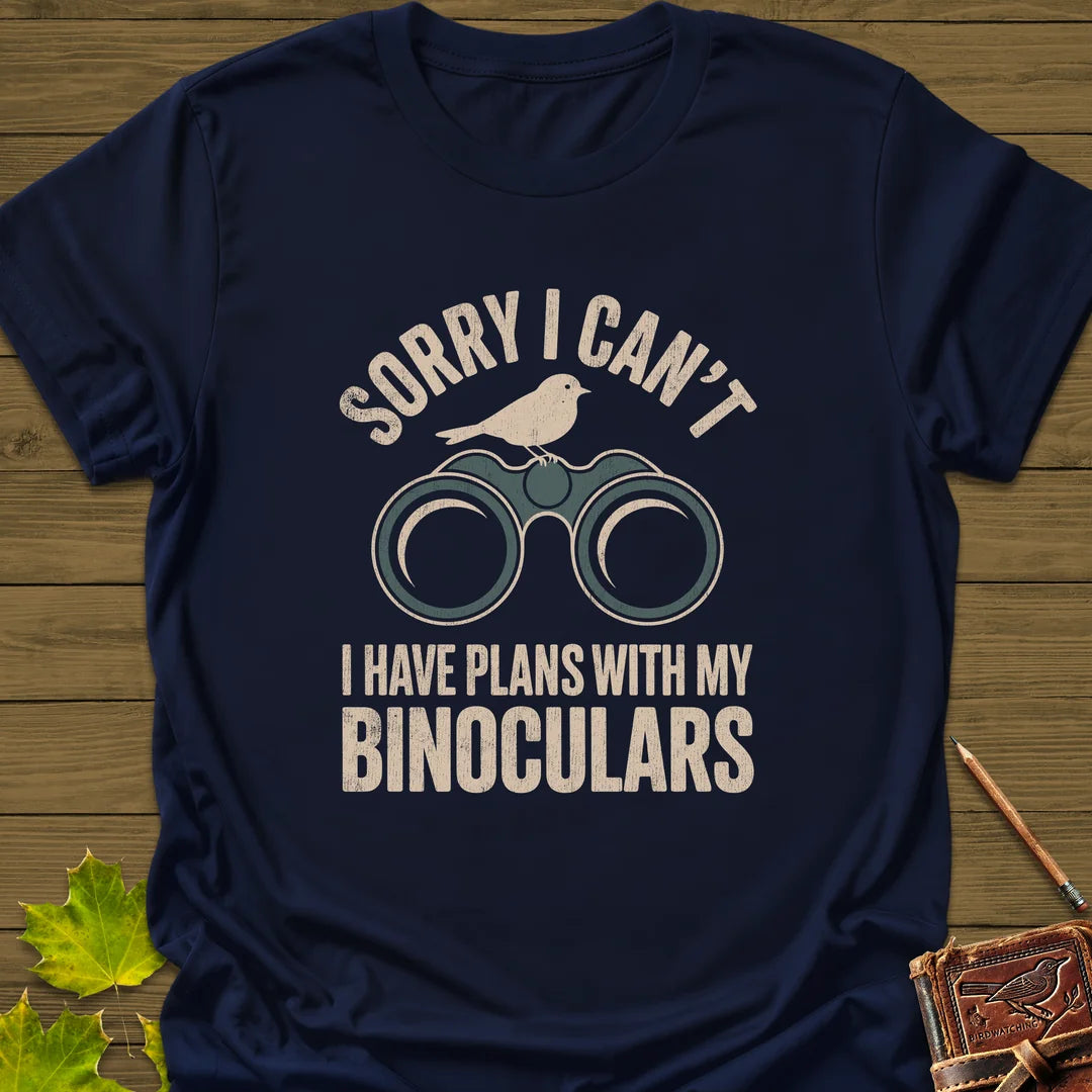 Binoculars Plan T-Shirt in Navy