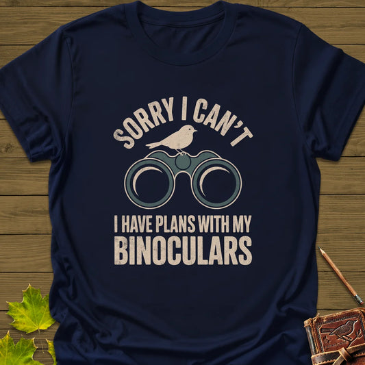 Binoculars Plan T-Shirt in Navy