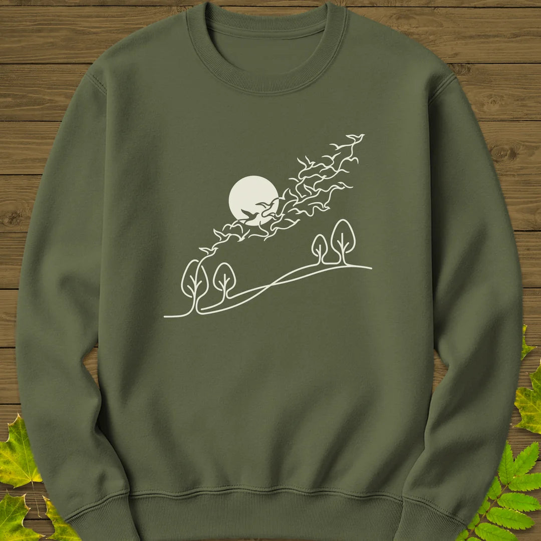 In Flight Sweatshirt in Military Green