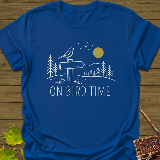 On Bird Time T-Shirt in Royal