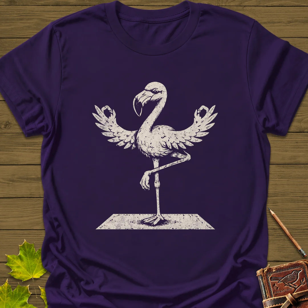 Flamingo Yoga T-Shirt in Purple