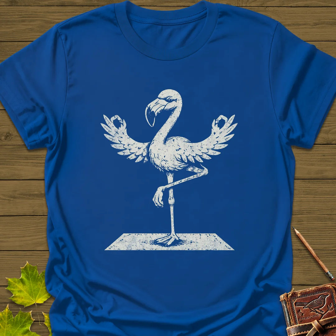 Flamingo Yoga T-Shirt in Royal