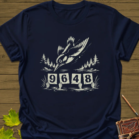 Kingfisher Dive T-Shirt in Navy