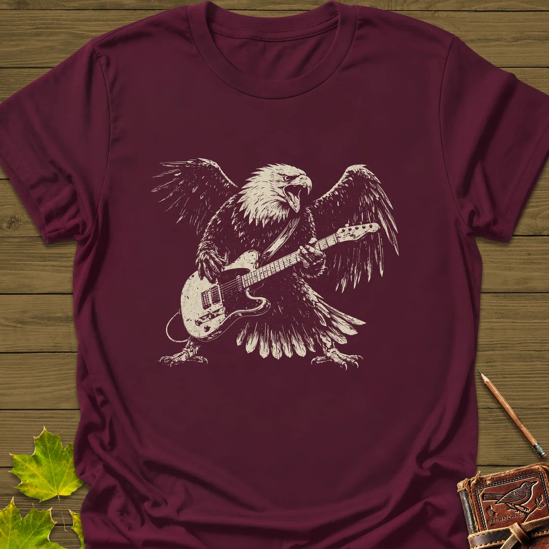 Eagle Guitar Hero T-Shirt in Maroon