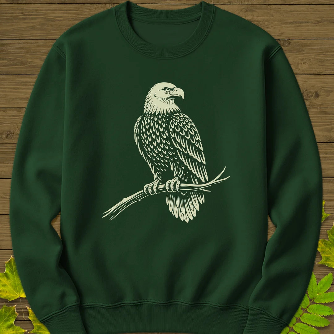 Majestic Perch Sweatshirt in Forest Green