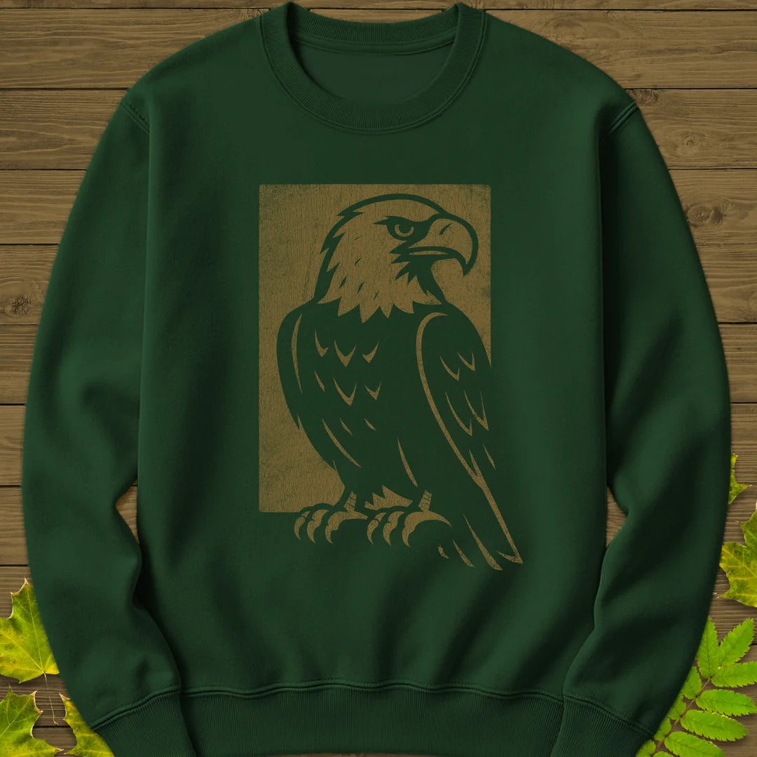 Watchful Eagle Sweatshirt in Forest Green