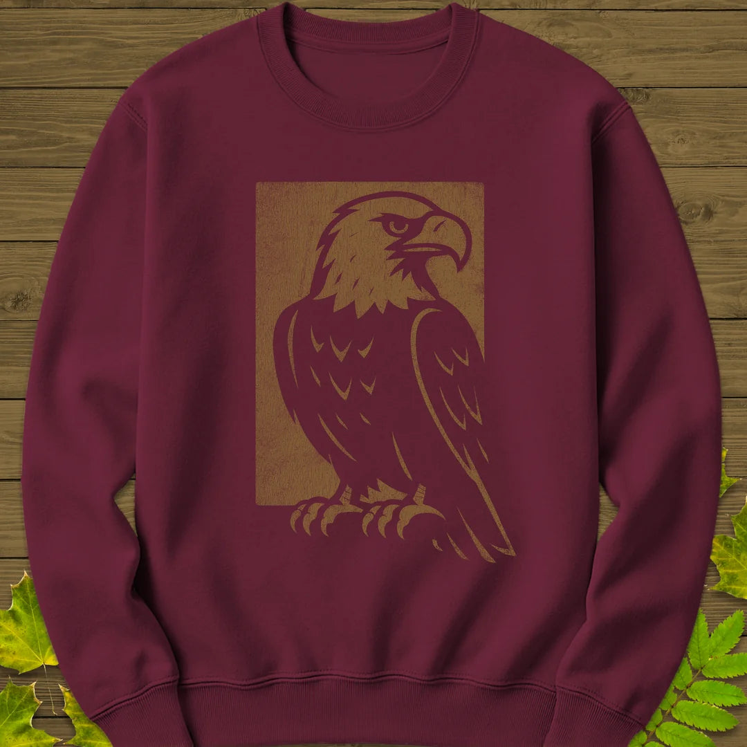 Watchful Eagle Sweatshirt in Maroon