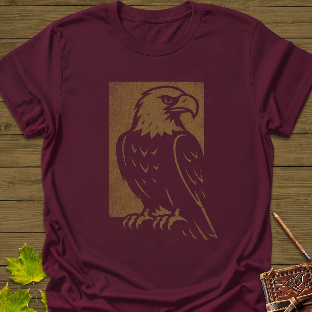 Watchful Eagle T-Shirt in Maroon