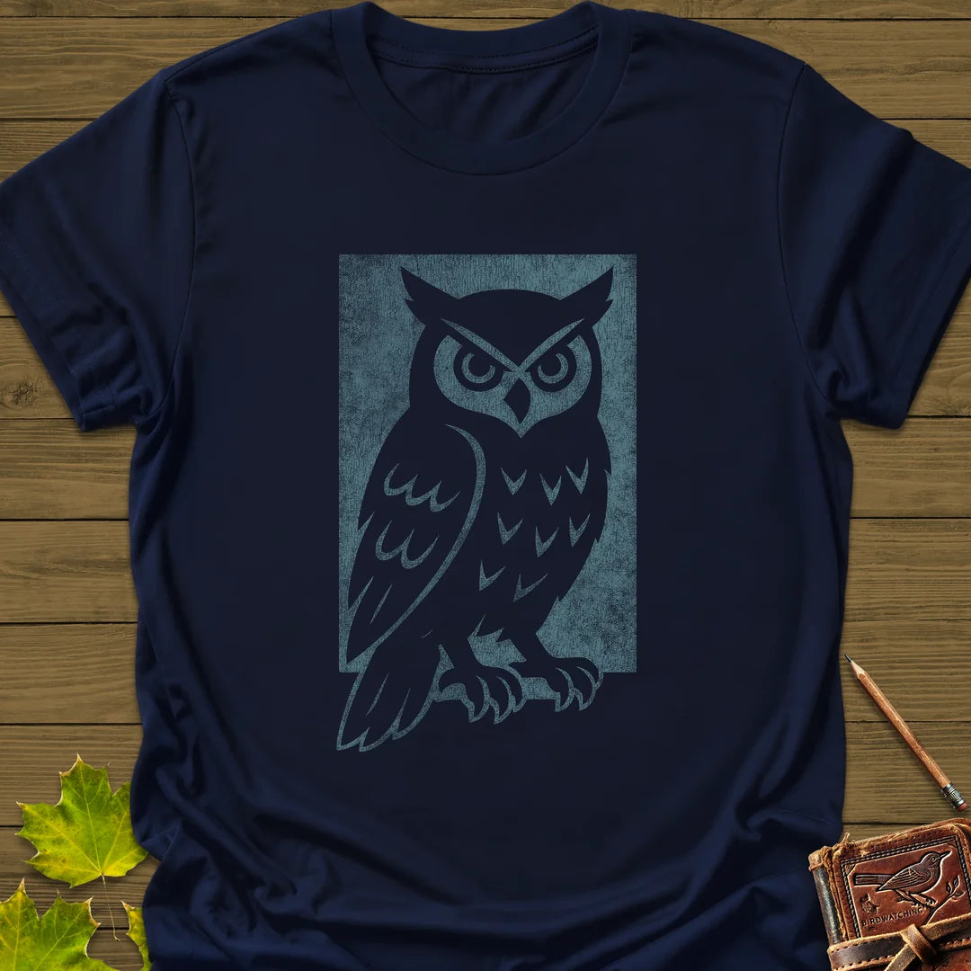 Shadow Owl T-Shirt in Navy