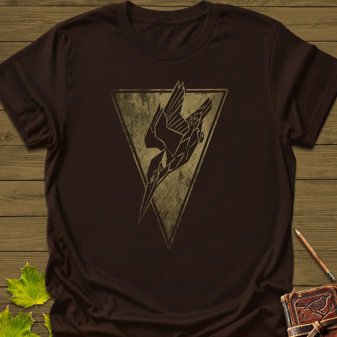 Kingfisher Badge T-Shirt in Dark Chocolate